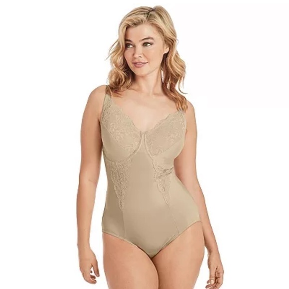 Maidenform Firm Control Shapewear Lace-Trim Body Shaper - Picture 1 of 7